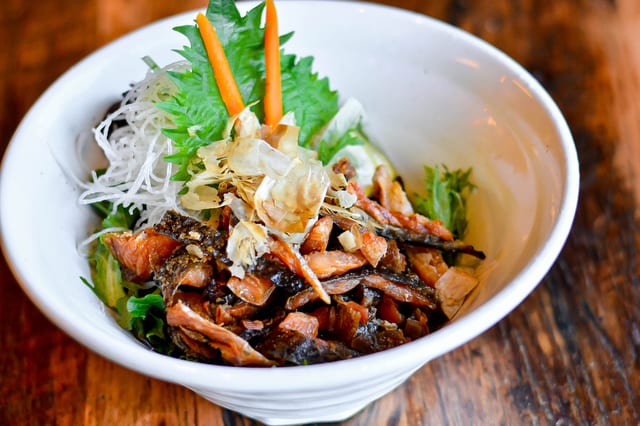 Salmon Skin Salad.