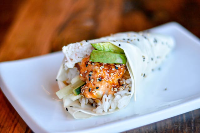 Baked Scallop Hand Roll (Soy).
