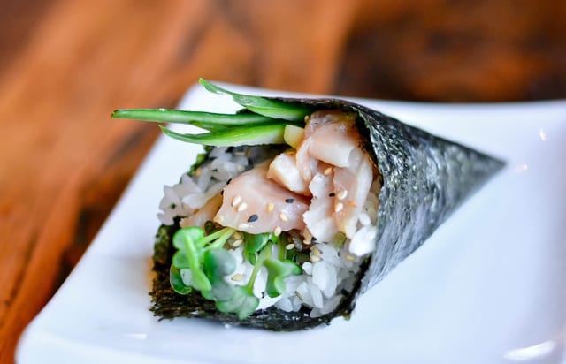 Yellowtail Hand Roll.