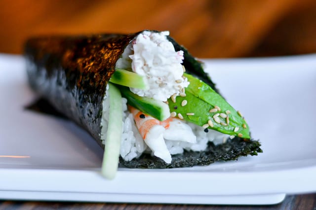 Shrimp & Krab Hand Roll.