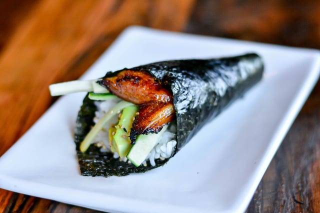 Fresh Water Eel Hand Roll.
